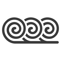 Naklejka premium Hay rolls line icon isolated on white background.Vector illustration.