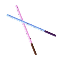 Sticks-cookies in strawberry, banana, white and dark chocolate crosswise. isolated. Vector