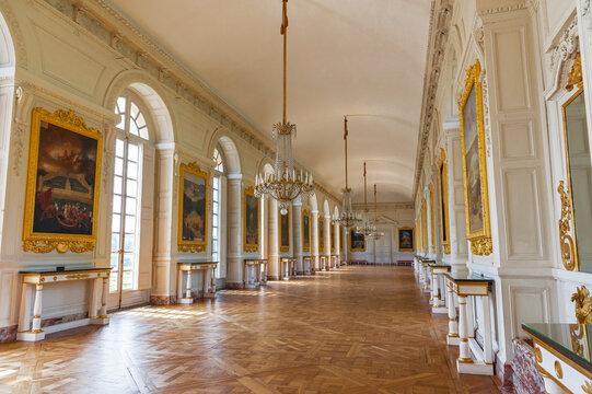 Impressive interior of Grand Trianon in  Versailles palacial complex, France