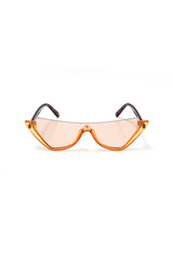 creative sunglasses on white background