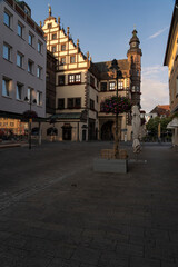 Das historische Rathaus am Marktplatz von Schweinfurt am Main, Landkreis Schweinfurt, Unterfranken, Franken, Bayern, Deutschland