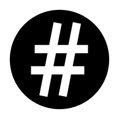 Fototapeta premium hash number icon