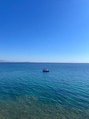 Blue sea horizon, natural seascape background