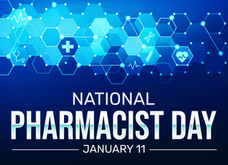 National Day of Pharmcist background with medical and healthcare backdrop. National pharmacist day wallpaper