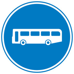 road sign bus sign