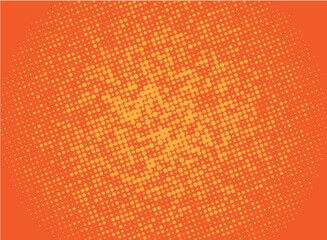 Orange halftone random pattern. Orange abstract halftone background. Light abstract halftone background.