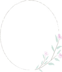 sweet tiny pink watercolor roses wreath frame