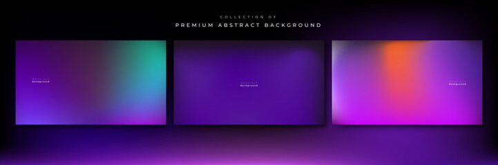Obraz premium Fluid gradient background vector. Cute and minimal style posters with colorful, geometric shapes, stars and liquid color. Modern wallpaper design for social media, idol poster, banner, flyer.