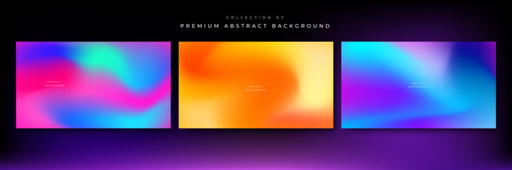Abstract gradient fluid blur background with grainy texture and colorful rainbow gradient. Modern wallpaper design for social media, idol poster, banner, flyer.