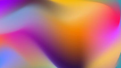 Glittering gradient background with hologram effect and magic lights. Holographic abstract fantasy backdrop with fairy sparkles, gold stars and festive blur