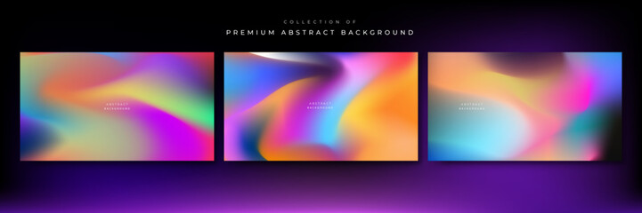 Cover gradient design with abstract color. Minimal fluid design collection. Business or advertising design. Bright dynamic mesh for poster, flyer, banner. Vector illustration