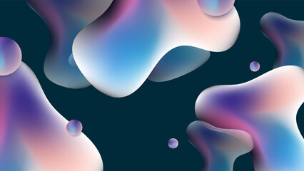 Abstract colorful fluid blur background with 3D render. Water surface. Blue abstract background. Vector illustration for design. Abstract 3D Background. Abstract pastel blurred grainy gradient texture