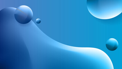 Abstract 3D dark blue and black background with fluid gradient grainy texture and liquid shapes. Modern wallpaper design for social media, idol poster, banner, flyer.
