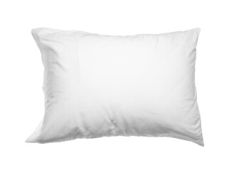 Fototapeta na wymiar Blank soft new pillow isolated on white, top view