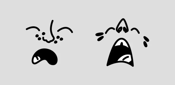 Cartoon Facial Expression Emotion Scared Sad Cry Eye Mouth -  Israel
