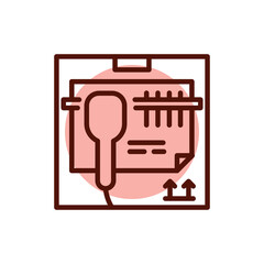 Barcode reading olor line icon. Pictogram for web page