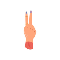 Fototapeta premium Nail treatment and polish in spa salon, isolated manicure procedure in beauty center. Removing cuticles and using oil for growth. Vector in flat cartoon style