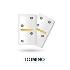 Domino icon. 3d illustration from table games collection. Creative Domino 3d icon for web design, templates, infographics and more