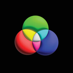 RGB color shape circle design, round, elipse eps 10 vector