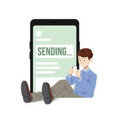 Illustration graphic of Customer Monitoring. Perfect for banner, social media, etc.	