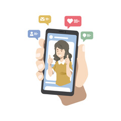 Illustration graphic of Customer Rating. Perfect for banner, social media, etc.	