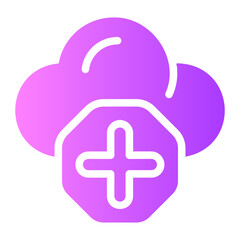 cloud computing gradient icon