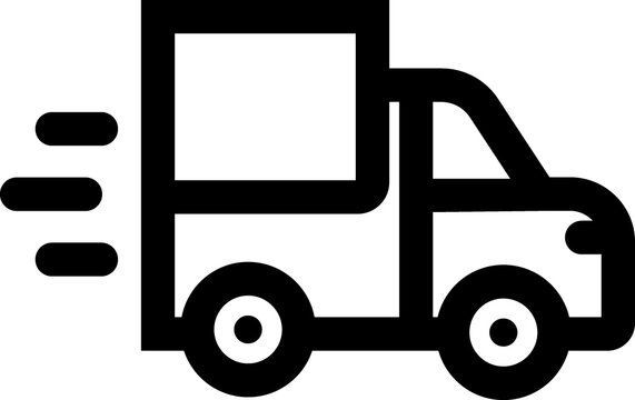 Delivery truck service web icon 
