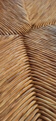 Textured woven straw background in a chair seat