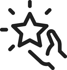 Obraz premium Star line icon. Star Rating, review