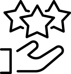 Star line icon. Star Rating, review