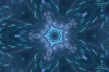 Abstract kaleidoscope background made of fractal design. Beautiful multicolor kaleidoscope texture. Unique floral kaleidoscope design.