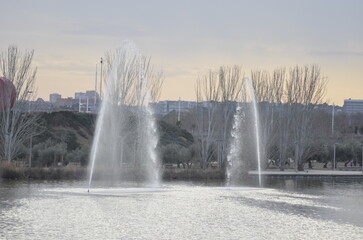 fuente, parque