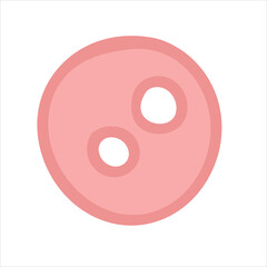 Button for sewing. Fashion designer tool. Vector illustration