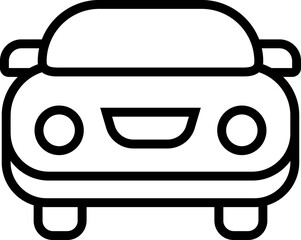 Car line vector icon