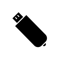 Inclined Pendrive glyph icon