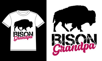 American bison Grandpa T-shirt
