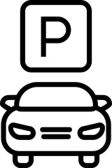 Car parking vector icon. Parking sign
