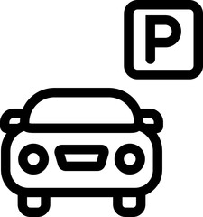 Car parking vector icon. Parking sign