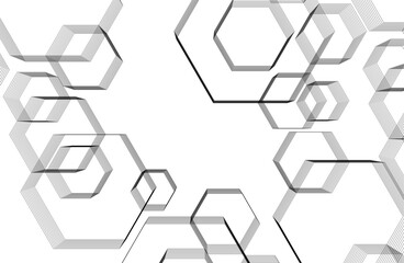abstract hexagon geometric background