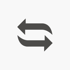 Arrow, reload, refresh, direction, rotate icon vector isolated	