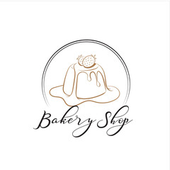 Logo Bakery Shop with Cupcake