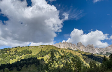 Fototapeta na wymiar The Dolomite Mountains in Alto Adige, Italy