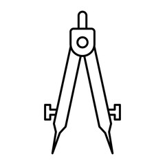 Compass drawing icon vector design template