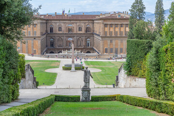 Anfiteatro et Palazzo Pitti, Giardino di Boboli, à Florence, Italie