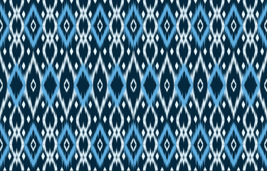 Ethnic abstract ikat art. Fabric Morocco, geometric ethnic pattern seamless  color oriental. Background, Design for fabric, curtain, carpet, wallpaper, clothing, wrapping, Batik, vector illustration