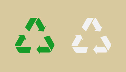 Recycle icon set vector. Rotate circle symbol vector illustration