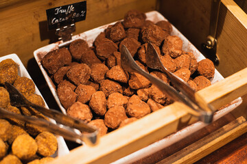 chocolates in the shop window