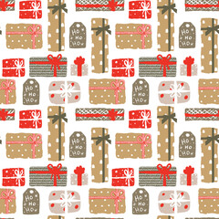 seamless pattern with gifts