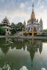 Buu Long pagoda has the unique combination of architectural style of India, Myanmar, Thailand and Vietnam, located at Ho Chi Minh city, Vietnam