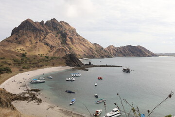 インドネシア、パダール島の山からの景色。